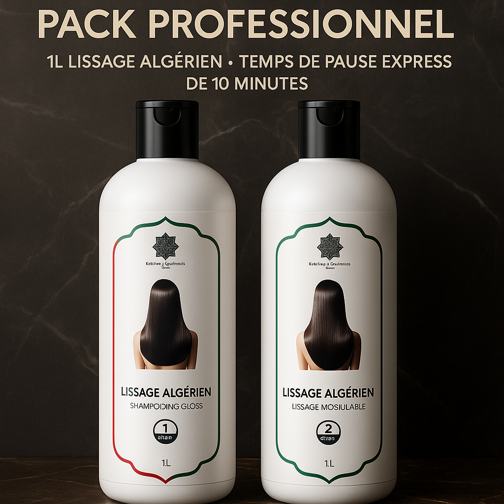 🌿 Pack Lissage Algérien – Résultats Spectaculaires 🌿Temps de pose express 10min